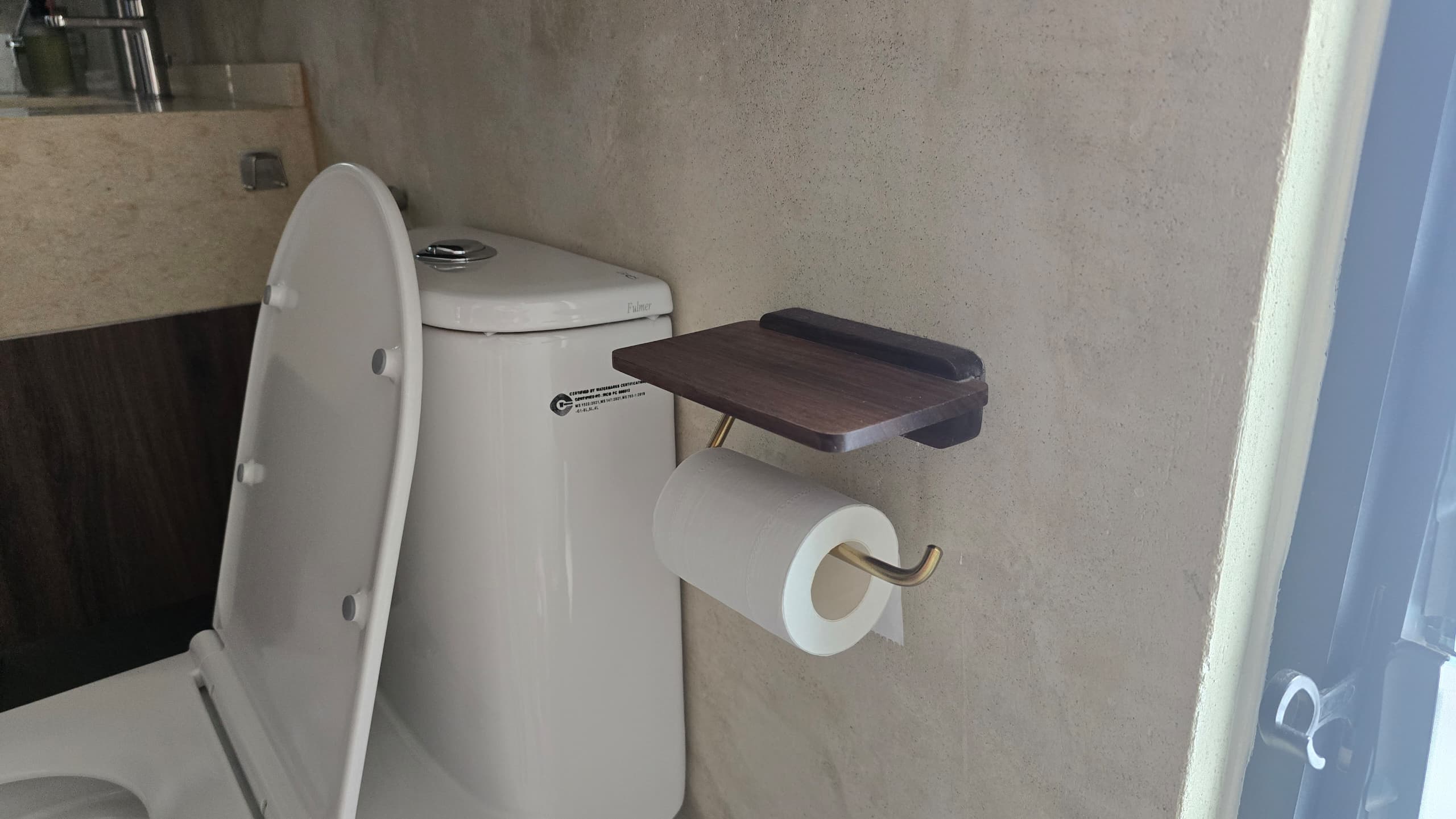 wooden tissue roll holder for phone